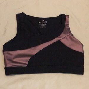 Black and pink sports bra
